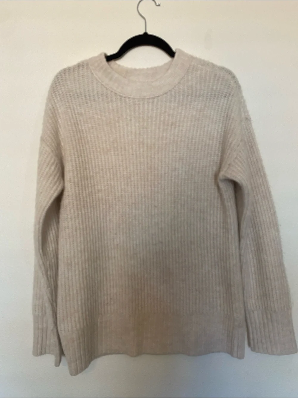 Cozy Crewneck Sweater in Light Beige